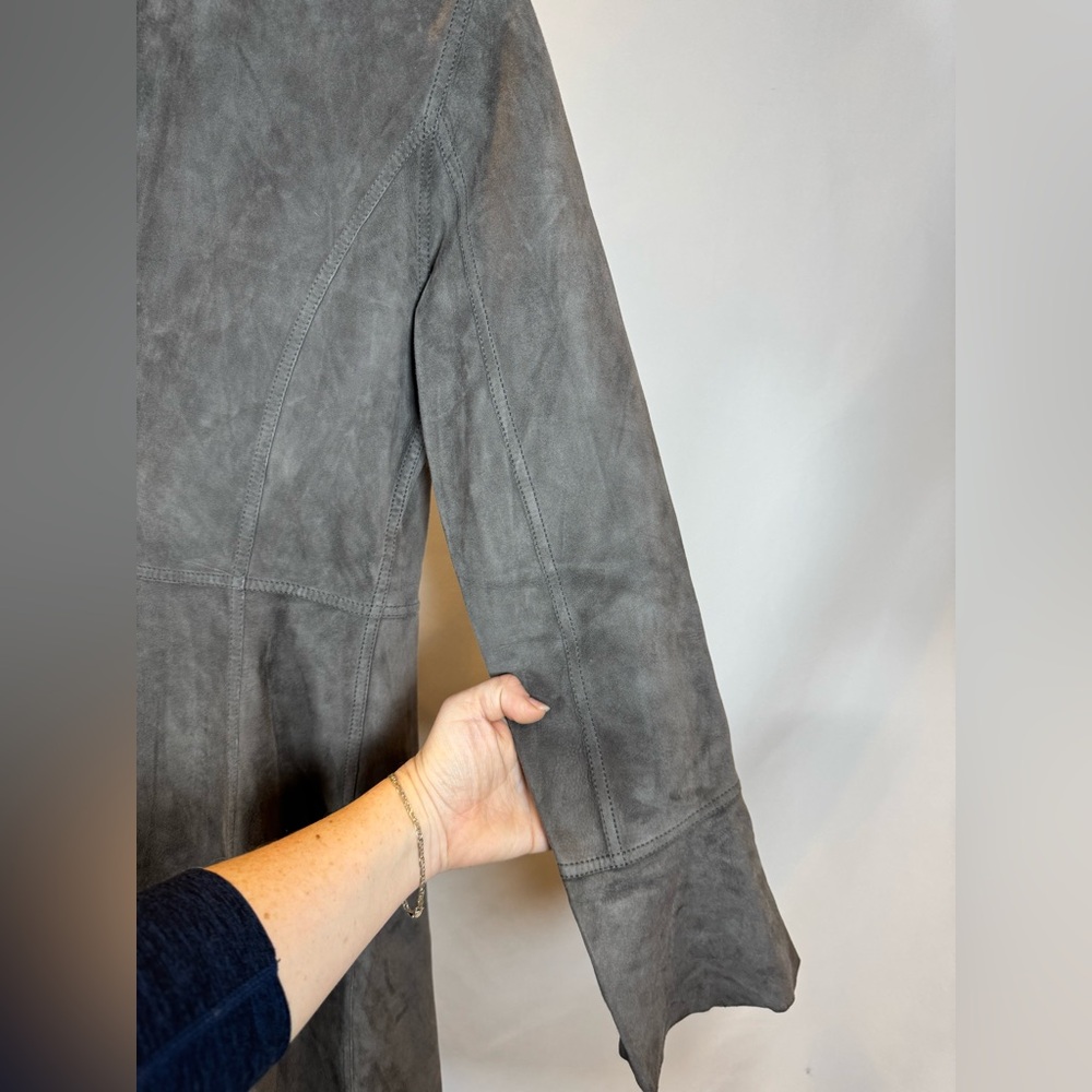 Casini Jennifer Tattanelli P312R Reversible Grey Full Grain Leather Jacket - Picture 15 of 16